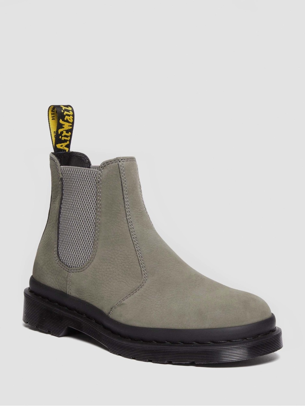 Like New Dr. Martens Nubuck Nickel
Grey Suede Platform 2976 Chelsea Boots, EU 41